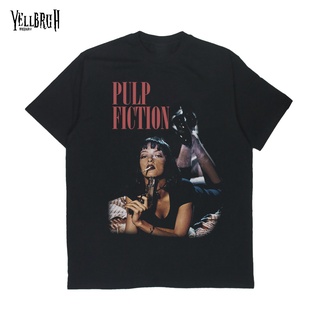 เสื้อยืดผู้ชาย เสื้อยืด ลาย Pulp Fiction โอเวอร์ไซซ์ สีดํา สําหรับผู้ชาย และผู้หญิง | สินค้า Yellbruh S-5XL