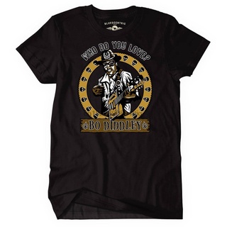 เสื้อยืดโอเวอร์ไซส์เสื้อยืดแขนสั้น พิมพ์ลาย Bo Diddley เหมาะกับของขวัญวันเกิด สไตล์มินิมอล แฟชั่นสําหรับสตรีS-3XL