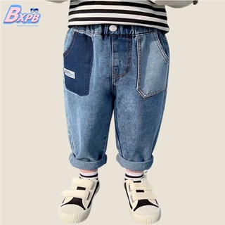 [BXPB] กางเกงยีนขายาว ทรงหลวม ใส่สบาย สําหรับเด็กผู้ชาย อายุ 3-15 ปี