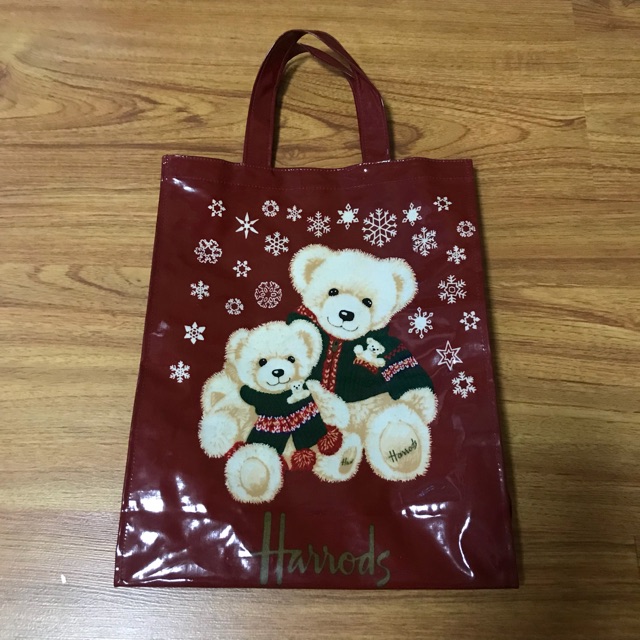 Harrods Bag กระเป๋า Harrods ลายหมี มือสอง (ใส่เอกสารขนาดA4) Shopee Thailand