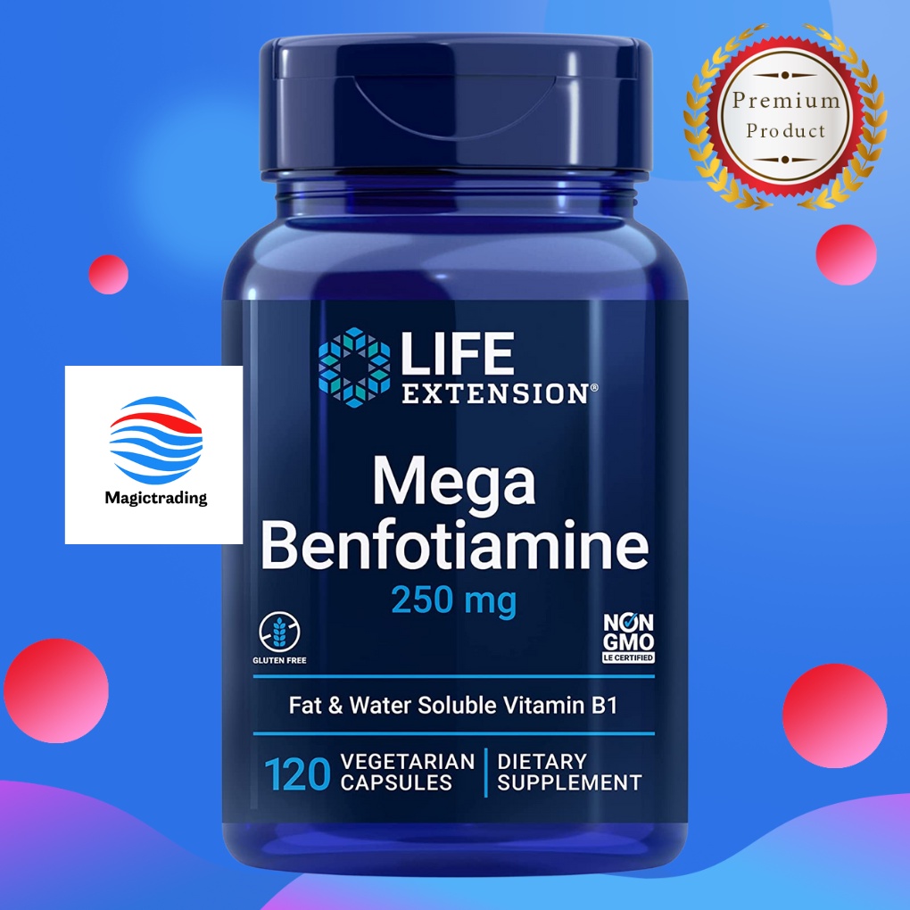 Life Extension Mega Benfotiamine (Fatsoluble Vitamin B1) 250 mg / 120