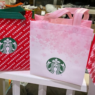 (BG7) ถุงใส่ของ Starbucks Korea ลายซากุระ