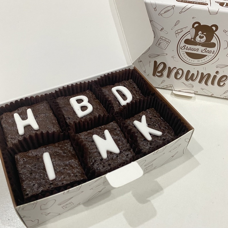 บราวนี่-บราวนี่วันเกิด-brownie-cake-brownie-little-brownie-6-ชิ้น