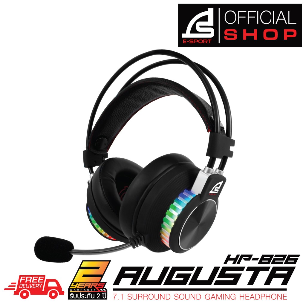 ภาพหน้าปกสินค้าSIGNO E-Sport 7.1 Surround Sound Gaming Headphone AUGUSTA รุ่น HP-826 (Black) (หูฟัง เกมส์มิ่ง)