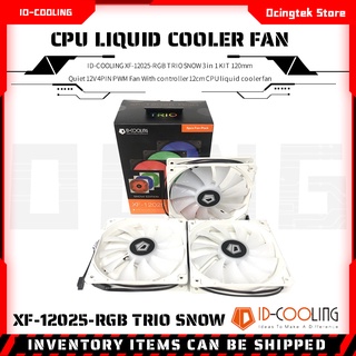 ID-COOLING XF-12025-RGB TRIO SNOW EDITION 3 in 1 KIT 120mm Quiet 12V 4PIN PWM Fan With controller 12cm CPU water cooling radiator fan