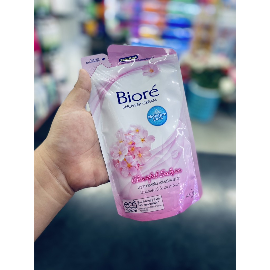 Biore Shower Cream (220 ml) ถุงเติม ครีมอาบน้ำ บิโอเร มี3 สูตร | Shopee ...