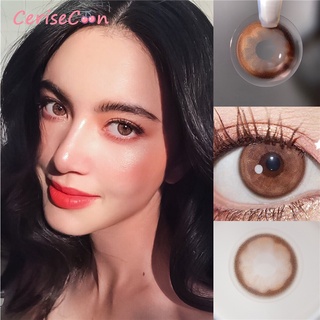Cerisecon Nana คอนแทคเลนส์ สีชมพู สีน้ําตาล ขนาดเล็ก สําหรับดวงตา สายตาสั้น