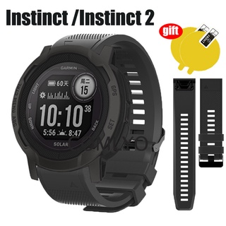 Garmin Instinct 2 Instinct2 สายรัดข้อมือซิลิโคน พลังงานแสงอาทิตย์ ใส่ง่าย สําหรับเล่นกีฬา ยุทธวิธี