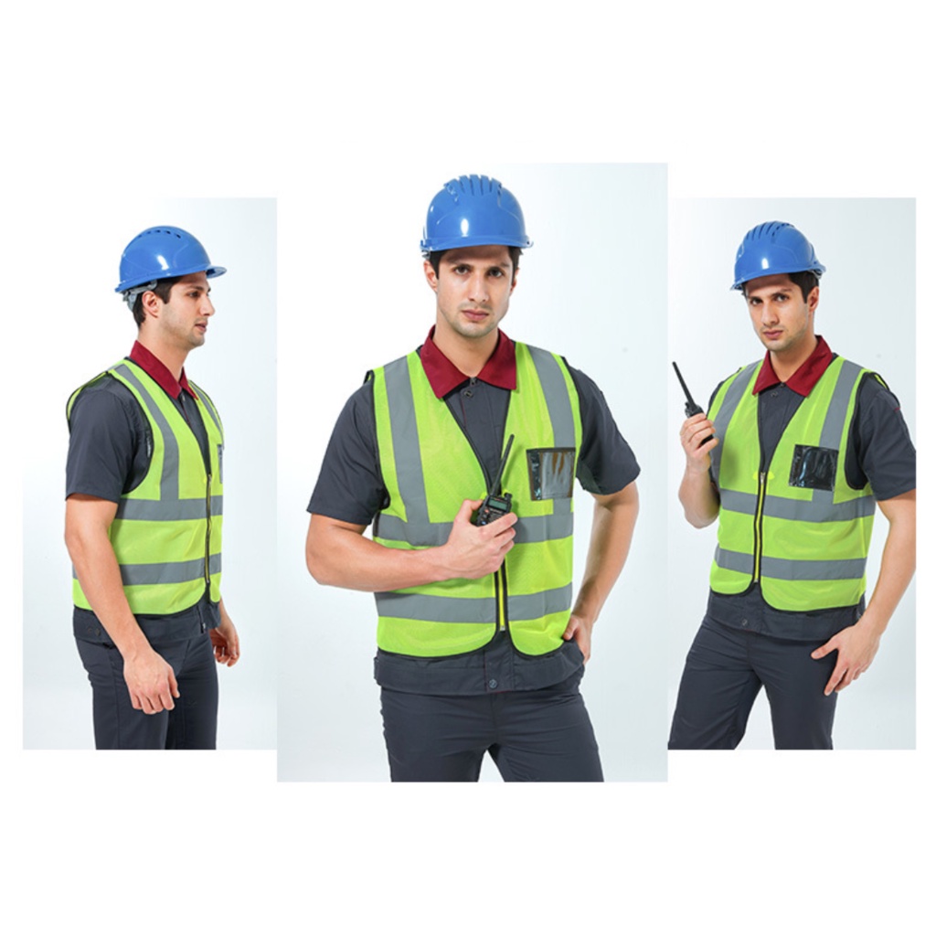 เสื้อสะท้อนแสงรุ่นเต็มตัว-suresafe-safety-vest-มีช่องเสียบบัตรและปากกา-ขายส่ง-ราคาถูก