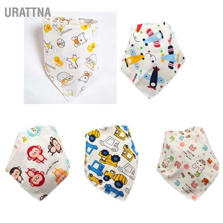 URTTNA ผ้ากันเปื้อนเด็ก ผ้าฝ้ายสามเหลี่ยม พร้อมปุ่มสแน็ปคู่ ลายน่ารัก สำหรับเด็กวัยหัดเดิน