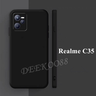 ใหม่ เคสโทรศัพท์ Realme C35 / 9 Pro+ / 9Pro / 9i 2022 New Phone Casing Skin Feel Softcase Simple Color Silicone TPU Green Back Cover Case เคส RealmeC35 Realme9 9Pro Plus