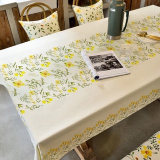 ผ้าปูโต๊ะพลาสติกพีวีซีลายดอกไม้ขนาดเล็กกันน้ำและกันน้ำมัน，ดลายดอกไม้