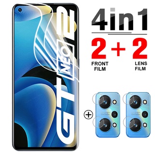 4 In 1 ฟิล์มไฮโดรเจลกันรอยหน้าจอสําหรับ Oppo Realme Gt Neo2 Realme Gt Neo 2 5G