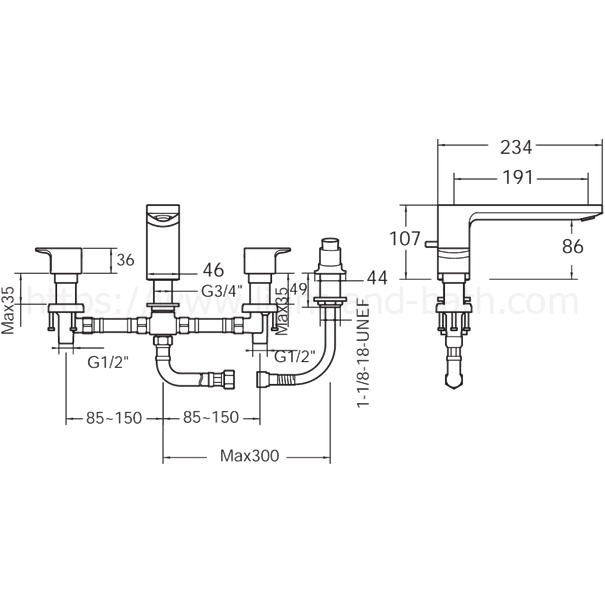 01-06-american-standard-a-1300-700-ก๊อกผสมอ่างอาบน้ำ-แบบติดขอบอ่าง-ชนิด-4-รู-รุ่น-acacia-evolution