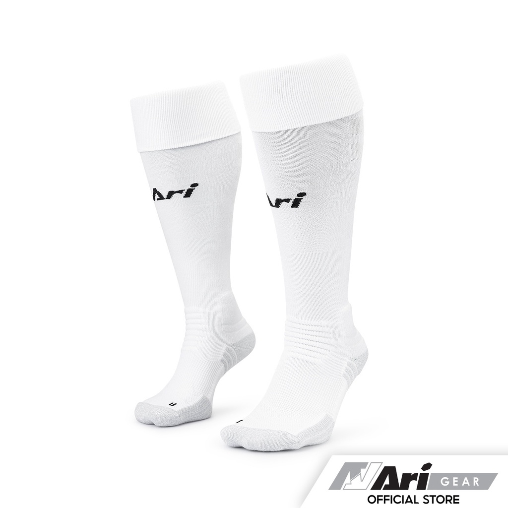 ari-elite-football-long-socks-white-black-ถุงเท้ายาว-อาริ-อีลิท-สีขาว