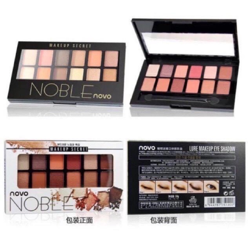 ส่งฟรี-ใหม่-พร้อมส่ง-ของแท้-novo-noble-eye-shadow-12-สี