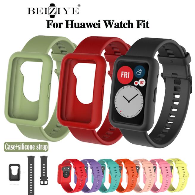 huawei-watch-fit-นาฬิกาอัฉริยะ-สายนาฬิกาซิลิโคน-เปลือกป้องกัน-สำหรับ-huawei-watch-fit