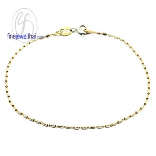 Finejewelthai สร้อยอิตาลี่-สร้อยแขนทอง-สร้อยข้อเท้า-ทองคำขาว-สองกษัตริย์-Gold-White-Bracelet - T3072g-wg