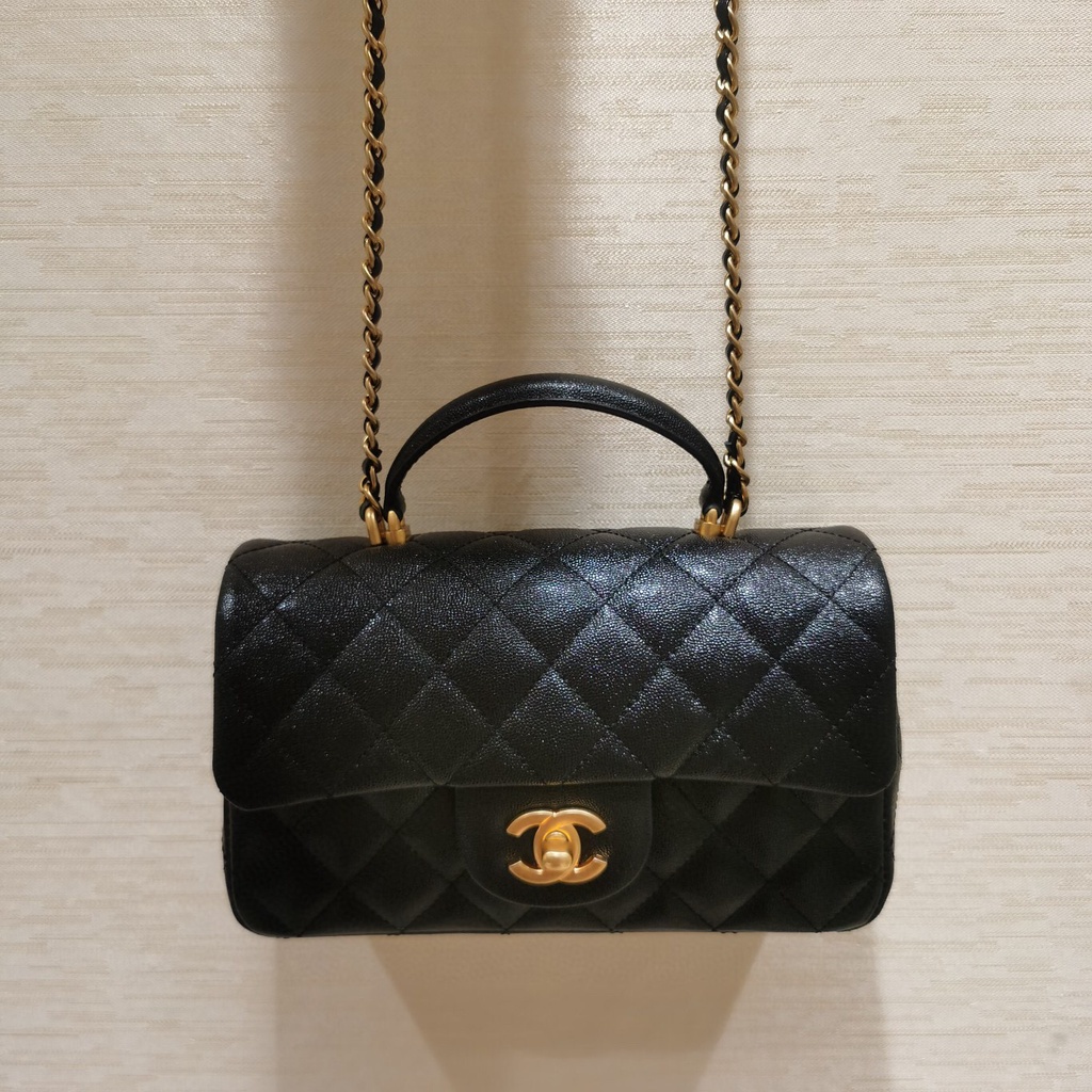 พรี-chanel-20cm-as2431กระเป๋าสะพาย-กระเป๋าแฟชั่น-กระเป๋าโซ่-หนังวัวแท้-หนังแกะ