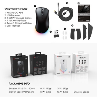 ภาพขนาดย่อของภาพหน้าปกสินค้าFANTECH รุ่น XD5 HELIOS GO Pro Wireless 2.4 HGz Macro GAMING Mouse เมาส์เกมมิ่ง เมาส์ไร้สาย ไร้ดีเลย์ พร้อม feet mouse จากร้าน gadgetvilla บน Shopee ภาพที่ 6