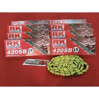 SALE❗❗❗โซ่สีแต่ง RK โซ่ RK 420-120Lข้อ สเตอร์ 420 💛สีเหลือง