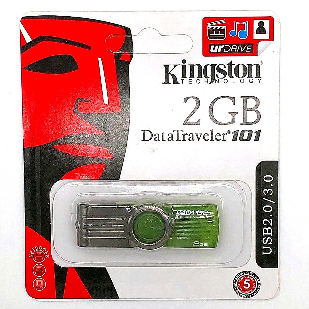 ภาพหน้าปกสินค้าแฟลชไดร์ฟ/Flash Drive  2GB 4GB 8GB 16GB 32GB 64GB 128GB Kingston Portable Metal DT101 USB Flash Drive จากร้าน dengxueyi บน Shopee