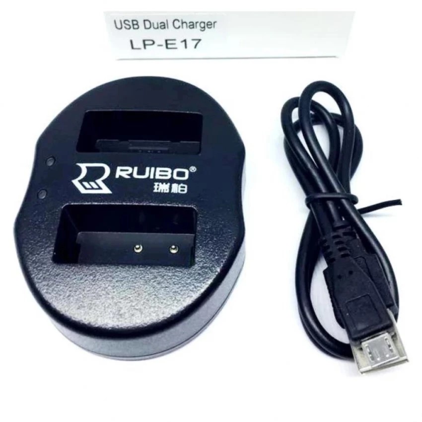 dual-charger-lp-e17แท่นชาร์จแบตกล้องแบบคู่ชาร์จทีละ2ก้อน-usb-dual-battery-charger-for-for-canon-eos-rebel-t6i-750d-t6s