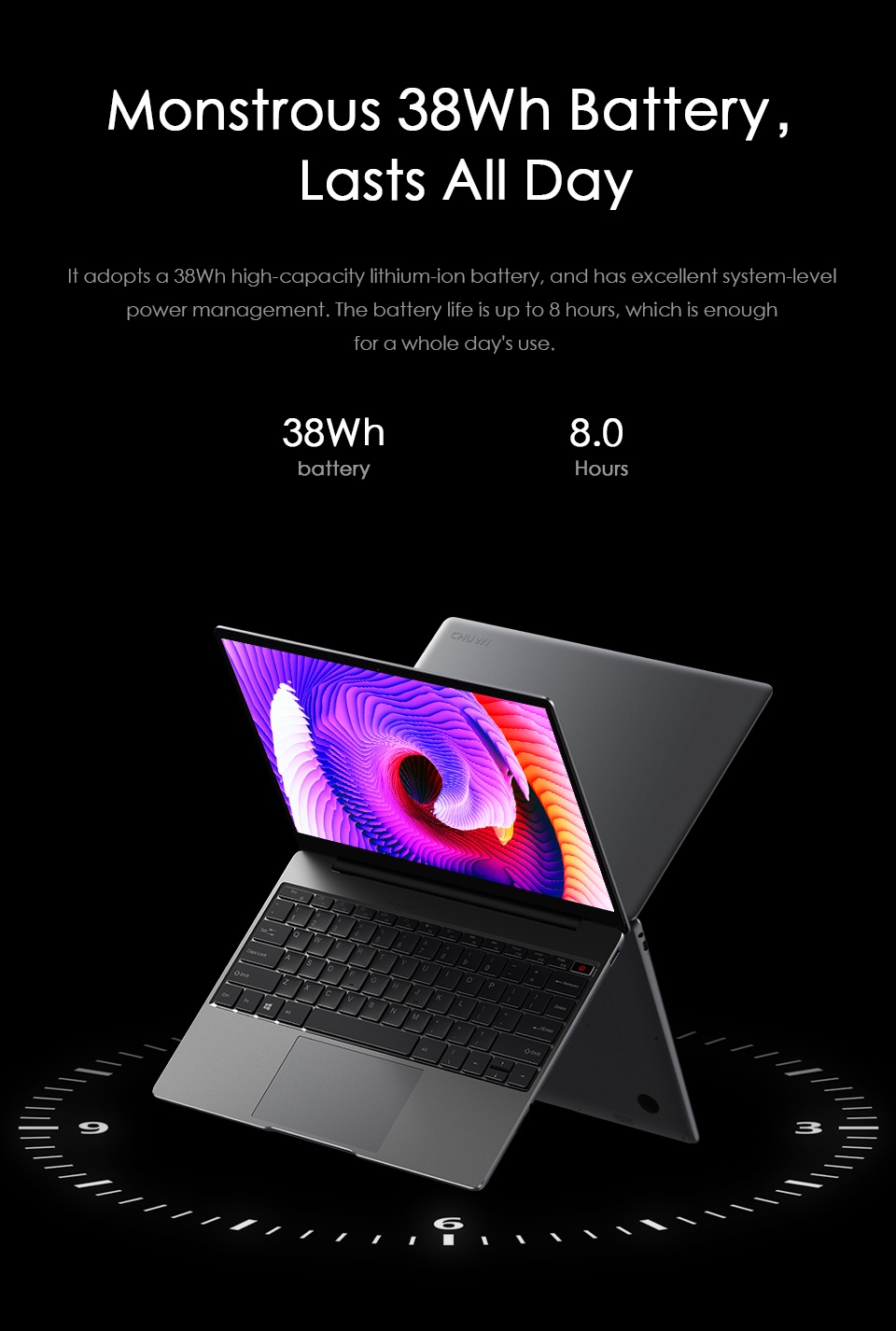 รายละเอียดเพิ่มเติมเกี่ยวกับ Chuwi GemiBook 13 นิ้ว Windows 10 แล็ปท็อป/Intel Celeron J4125 4C/8GB+256GB SSD รองรับการขยาย 1T/คีย์บอร์ดเรืองแสง