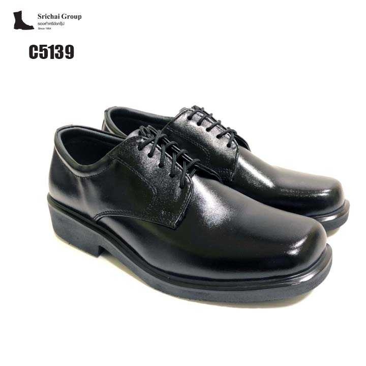 ภาพหน้าปกสินค้าSrichai Shoes รุ่น C5139 รองเท้าคัทชู หนังวัวแท้ขัดมัน ทรงหัวเหลี่ยม
