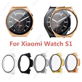 สินค้า เคส Xiaomi Watch S1 PC พร้อมฟิล์มนิรภัย 2 In 1 เคสป้องกัน แฟชั่น กันชน สําหรับ Xiaomi Watch S1 เคส