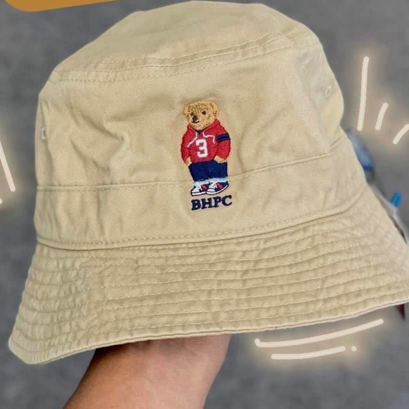 หมวกบัคเกท-polo-club-หมี-bear-ของแท้