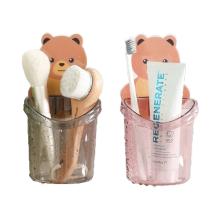 โปรโมชั่น : ที่วางแปรงสีฟัน ยาสีฟัน แบบติดผนัง ที่วางยาสีฟันหมีน้อย ที่แขวนแปรง กล่องเก็บอุปกรณ์อาบน้ำ