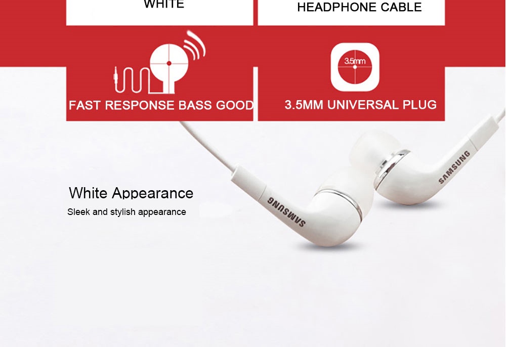 เกี่ยวกับสินค้า YUNTOHE หูฟัง SAMSUNG HS330 EHS64 แบบมีสาย3.5มม.พร้อมไมโครโฟนสำหรับ หูฟังอินเอียร์สากลสำหรับ Android 3.5 มม.
