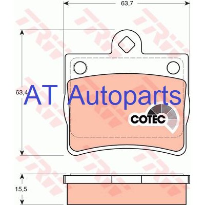 ผ้าเบรคหลัง-benz-c-class-w203-c180-1-8l-gdb-2002-2003-gdb1283-trw