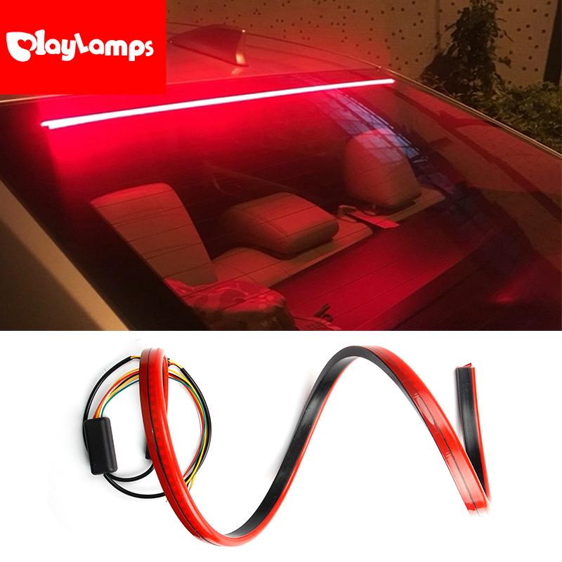 Super Bright Red Flowing Flashing LED Light Car Third Brake Light Rear Tail High Mount Stop Lamp Car Turn Signal Strip