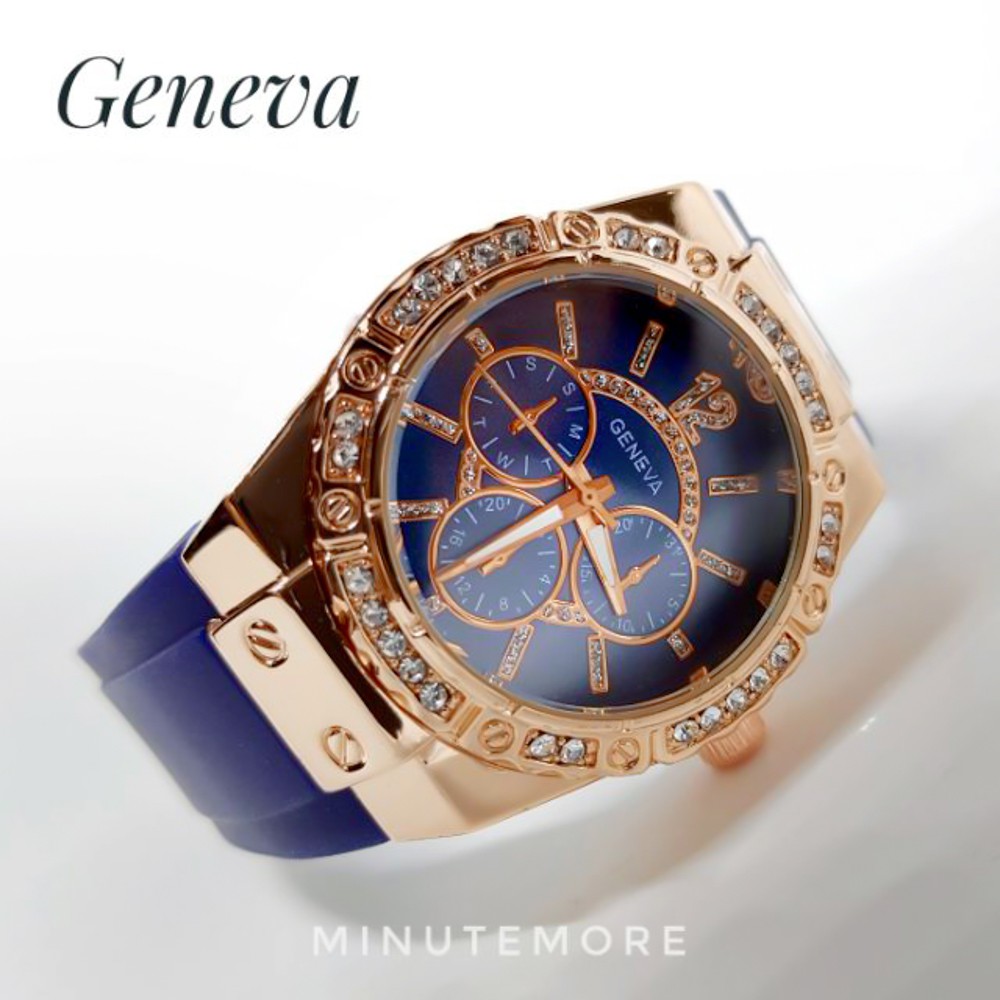 ภาพหน้าปกสินค้านาฬิกา Geneva GV-1006 รุ่นแพลตตินัม สไตล์ปู ไปรยา สายซิลิโคน สายนุ่มนิ่มสุดๆ ฟรีกล่อง จากร้าน minutemore บน Shopee