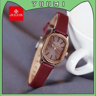 Julius นาฬิกาข้อมือควอทซ์ ทรงสี่เหลี่ยมผืนผ้า กันน้ํา สไตล์เกาหลี สําหรับผู้หญิง JA-1112