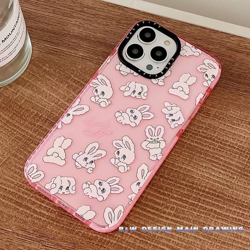 เคสโทรศัพท์มือถือแบบนิ่ม-ใส-กันกระแทก-ลายการ์ตูนกระต่าย-และหมีน่ารัก-สําหรับ-iphone-13-12-11-pro-max-ix-xs-max-xr-7plus-8plus