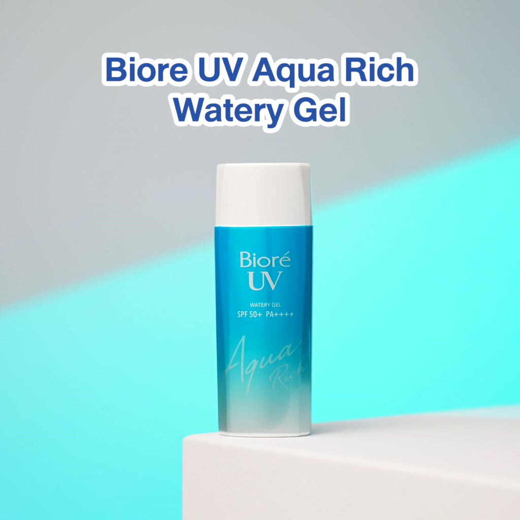 บิโอเร ยูวี อะควา ริช วอเตอร์รี่ เจล กันแดด 90 มล Biore UV Aqua Rich Watery Gel SPF50+ PA++++ 90ml (ครีมกันแดด, กันแดด)