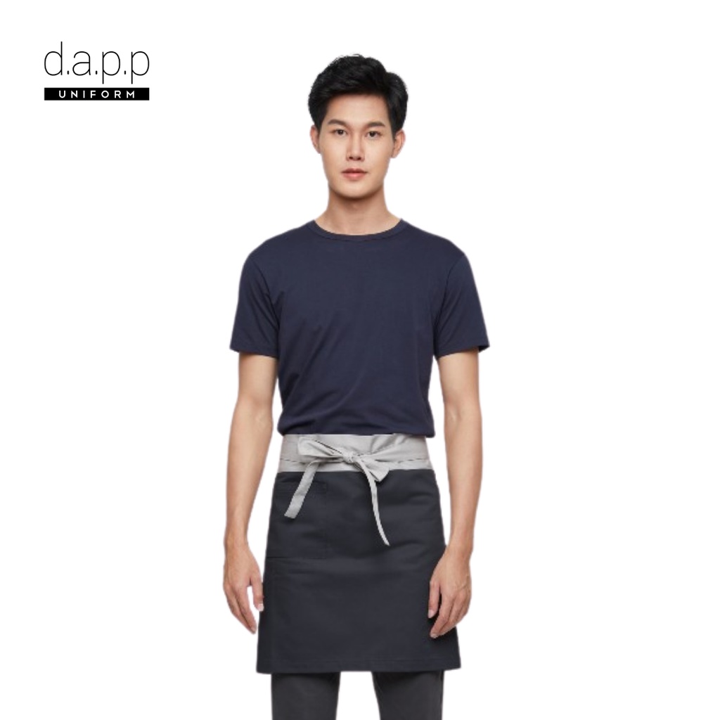 dapp-uniform-ผ้ากันเปื้อน-ครึ่งตัว-henry-grey-black-waist-apron-สีเทาดำ-apna1036