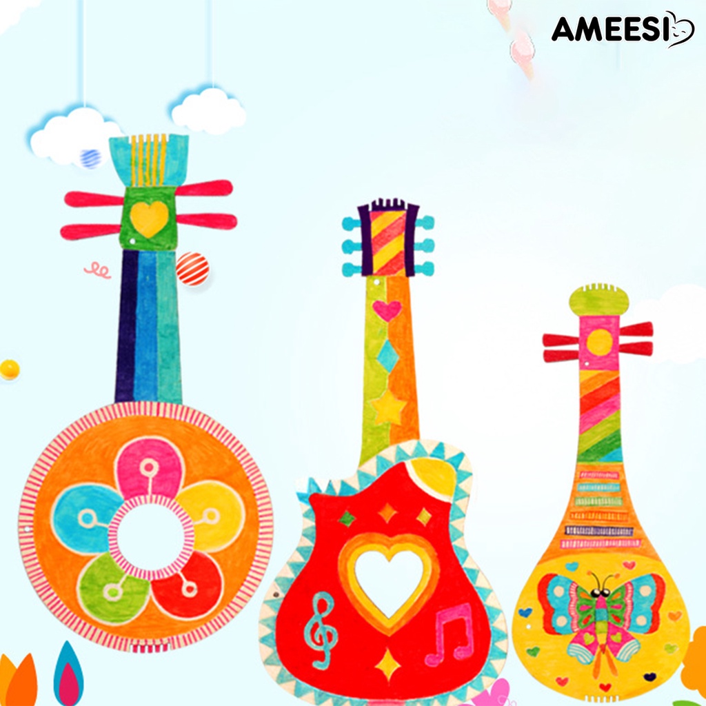 ameesi-กีตาร์ไม้แฮนด์เมด-diy-สําหรับเด็ก