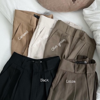 ภาพขนาดย่อของภาพหน้าปกสินค้าmemade. กางเกงขากระบอก ทรงลุงเกาหลี minitulip จากร้าน memade.bkk บน Shopee ภาพที่ 7