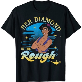 เสื้อยืดผ้าฝ้ายพรีเมี่ยม เสื้อยืด พิมพ์ลาย Disney Aladdin Her Diamond In The Rough Portrait สําหรับผู้ชาย