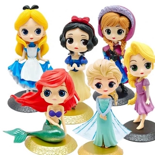 ตุ๊กตาฟิกเกอร์ Disney Fairy Princess Ariel Elsa Anna Belle 15 เซนติเมตรของเล่นสําหรับเด็ก