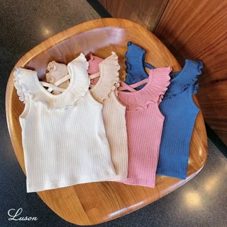 [Babycat] พร้อมส่ง ขายดี ใหม่ เสื้อกั๊กไม้ ลายทาง สีพื้น สไตล์เกาหลี ญี่ปุ่น ฤดูร้อน สําหรับเด็กผู้หญิง 2022