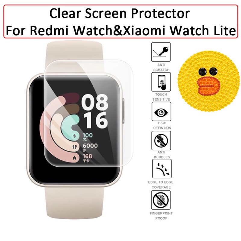ภาพหน้าปกสินค้าฟิล์มฟ้องกันหน้าจอ ชนิด TPU สีใส แบบเต็มจอ สำหรับนาฬิก จอ LCD Xiaomi ฟิล์ม Mi Watch Lite Redmi Watch