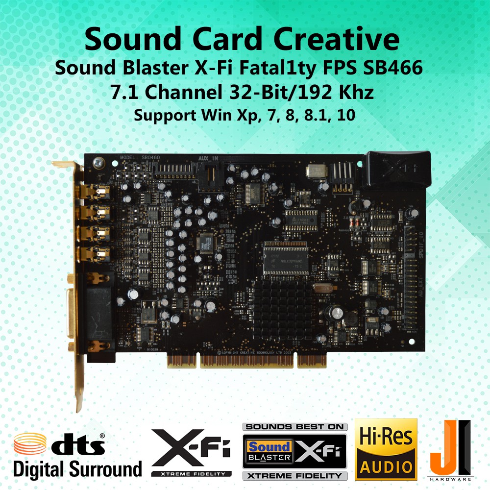 Sound Card Creative Sound Blaster X-Fi Fatal1ty FPS SB0466 7.1 Channel ...