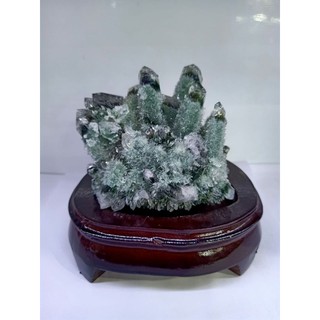 กรีนเพนทั่มควอตซ์ Green Phantom Quartz โป่งข่าม ผลึกธรรมชาติ สำหรับตกแต่งบ้าน Natural Specimen