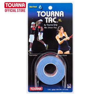 TOURNA TAC Wet feel กริปเทปพันด้ามแบบหนึบ- 3 XL grips on roll TG-2-XLB กริปไม้เทนนิส กริปไม้แบดมินตัน