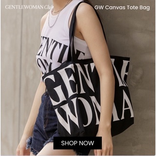 สินค้า ✅พร้อมส่ง มีป้ายแท็กทุกใบ✅ ของแท้💯 GW Canvas Tote Bag : Black
